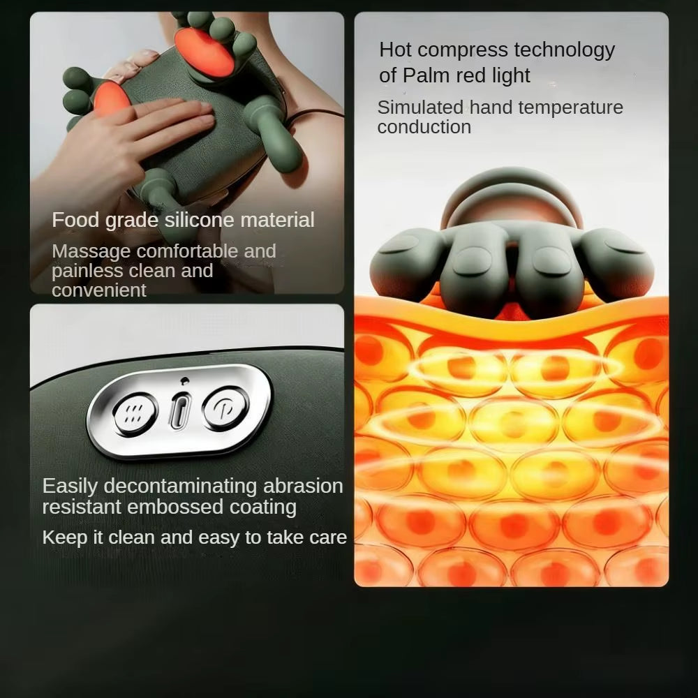 Neck Massager Portable Cervical Massager with 3 Modes Bionic Heating Massager for Neck Muscle Massage Relax Back Massager Women